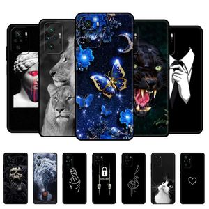 Pour Xiaomi Redmi Note 10 étui 4G 5G couverture arrière Pro couverture de téléphone sur 10S pare-chocs silicone noir étui en Tpu