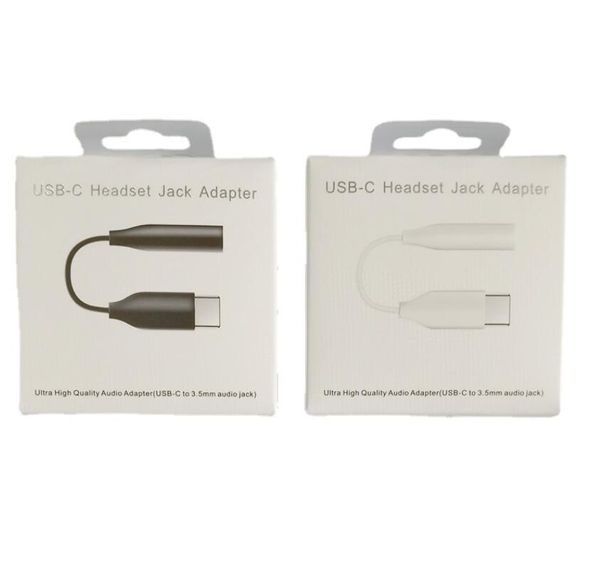 Adaptateurs de câble d'écouteurs USB-C mâle 3,5 Aux Audio femelle avec emballage Type-C à 3,5 mm Note 10 20 S21 S22 pour Samsung Huawei Xiaomi