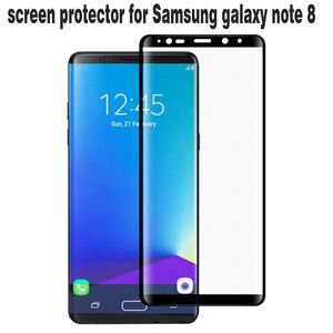 Pour Samsung Note 8 Film de protection d'écran en verre trempé 3D Full Cover Glass