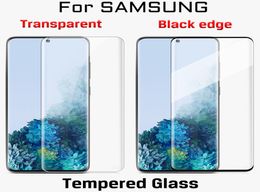 Pour Samsung S10 S9 Note 10 S8 Plus Galaxy Note 9 Temperred Glass S20 Ultra Plus Protecteur en plein écran 3D COUVERTURE ENTRE CURVE9281295