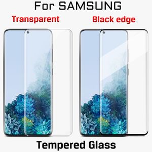 Pour Samsung S10 S9 Note 10 S8 Plus Galaxy Note 9 Temperred Glass S20 Ultra Plus Protecteur en plein écran 3D COUVERTURE ENTION CURVE