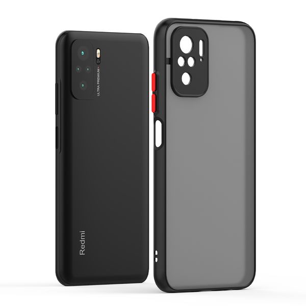 Para Samsung S21 FE F26 Estuches para teléfonos celulares Funda protectora de piel Esmerilado TPU + PC Estuche de humo Mate Contraportada a prueba de golpes D1