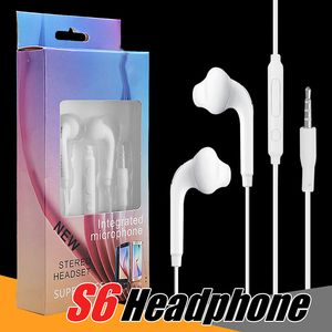 S6 S7 Oortelefoon Oortelefoons voor iPhone 6 6S Headset Hoofdtelefoons voor Jack in Ear Wired Earbuds met MIC-volumeregeling 3.5mm met pakket