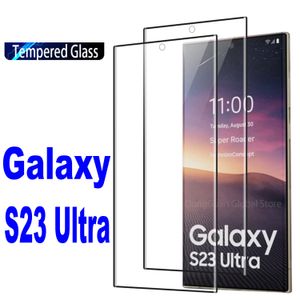 Protecteur d'écran pour Samsung Galaxy S23 Ultra S22 Plus S9 S20 S8 S10 S21 FE Film de verre trempé verre de couverture complète