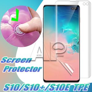 Protector de pantalla para Samsung Galaxy S21 S10 S10Plus S20 S9 Note 9 10 Plus Cubierta completa Curva Alta Claro Películas protectoras frontales suave tpu