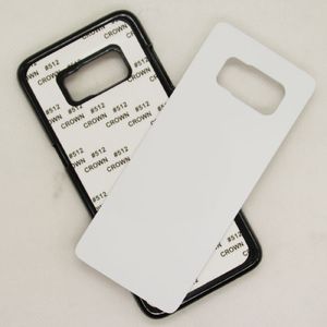 Para Samsung S22 S21 S20 Ultra S10 Lite S9 S9 PLUS S8 S8 DIY 2D Sublimación en blanco Plástico de plástico de plástico para teléfono móvil con gule y placa de aluminio