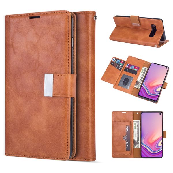 Pour Samsung NOTE20 ULTRA S9Plus S8 S7Edge S6 motif de fissure sac à main en cuir poche de protection portefeuille magnétique étui de téléphone