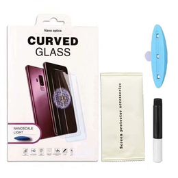 Voor Samsung Tempered Glass Protector 9D UV Nano Liquid Curved S22ULTRA S22 S21 S20 Note20 Ultra S10 Note10 plus S8 S9 Note8 Note9 Retailpakket