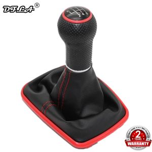 Voor SEAT LEON 2000 2001 TOLEDO 1999 2000 2001 Auto-styling Auto 5/6 Snelheid 23mm Red Line Gear Stick Shift Knop met lederen boot