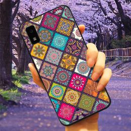 Voor Sharp Aquos Wish2 Wish 2 Case 3D Relief Emboss Silicone Soft Phone Cover for Sharp Aquos Wish3 Wish 3 2023 Owl Flower Shells