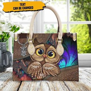 voor Schouder Cywgift Leuke Mode Cartoon Tas Uil Dames Vrouwen Patroon Handtas Pu Mini Lederen Tassen Vrouwelijke Bolsa Feminina