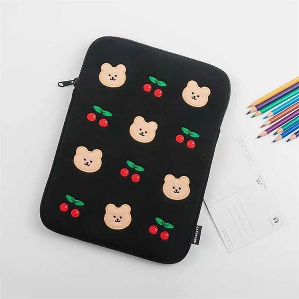 Funda para funda de moda de Corea, bolsa para Ipad con dibujos animados bonitos, oso, tableta, Mac, iPad Pro 9,7, 10,5, 11, 13 pulgadas, bolsa interior para ordenador portátil 202211