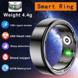Para Smart Ring Men Steel Shell Health Monitoring 3atm impermeable 100 modos deportivos Smartring Women 240423