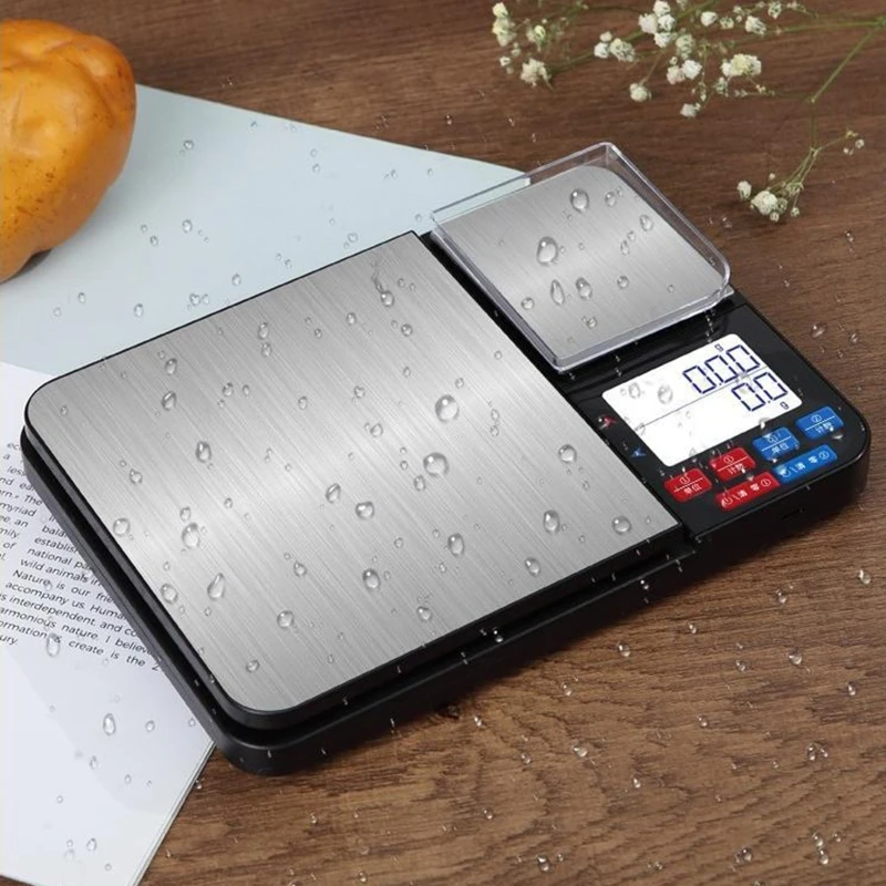 Voor slimme weeg culinaire keukenschaal digitale voedselschaal met dubbele gewichtsplatforms