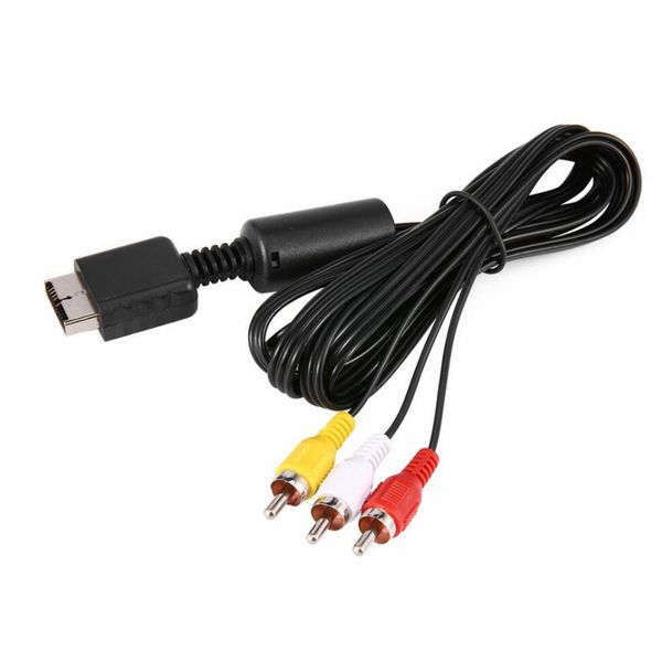 Pour Sony PlayStation PS3 PS2 Console système AV Audio vidéo câble cordon 6 pieds 1.8 M 100 pièces DHL FEDEX LIVRAISON GRATUITE