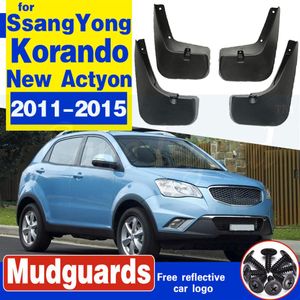 Pour SsangYong Korando New Actyon C200 2011-2015 Bavettes de voiture Fender Garde-boue Splash Flaps Garde-boue Accessoires 2012 2013 2014253r