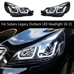Pour Subaru Legacy Outback phare LED 10-15 DRL feux de jour Streamer clignotant indicateur accessoires de voiture lampe avant