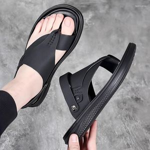 voor zomer mannen schoenen sandalen mode echte lederen slipper jeugd buiten comfortabele zachte zool 18 comtable