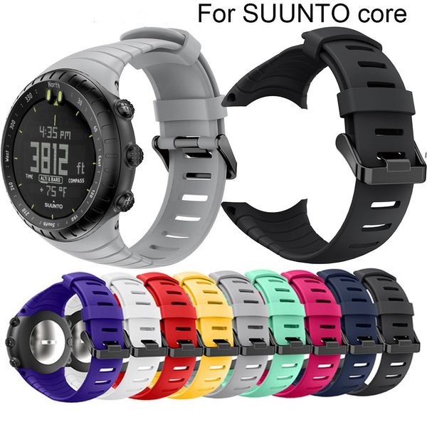 Para Suunto Core Frontier / Classic Soft Silicone Pulsera de la correa de reemplazo para Suunto Core Smart Watch Accesorios de pulsera