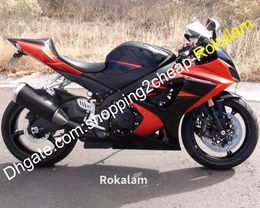 Para Suzuki Moto Shell GSXR1000 K5 05 06 GSX R1000 GSXR 1000 2005 2006 GSX-R1000 Carenado Aftermarket Kit Rojo Negro (moldeo por inyección)