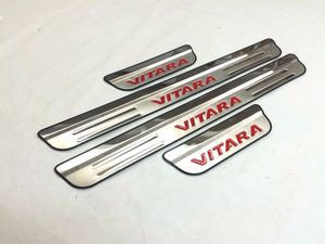 Voor Suzuki Vitara 2016 Deur Sill Protector Pedaal Welkom Plaat Auto Externe Accessoires Sticker 4 Stks Roestvrij staal