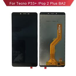 Voor Tecno P33 + / POP 2 PLUS BA2 LCD-scherm Touch-panelen Complete mobiele telefoon met Screen Montage Digitizer Vervanging