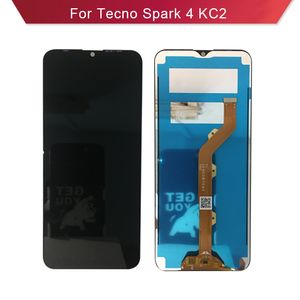 For Tecno Spark 4 KC2 LCD Display Touch Panels Complete Cell Phone with Screen Assembly Digitizer Replacement