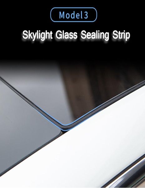 Pour Tesla Model 3 Accessoires Retrait du pare-brise Bruit de réduction du joint de réduction du sceau de réduction Skylight Scellant Strip8417819