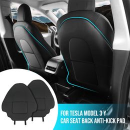 Voor Tesla Model 3 Model Y Wast Back Car Anti-Kick Pad Protector Kind Anti-Dirty Leather Full Omringde Backback Interior Cover