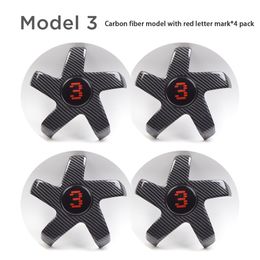 Voor Tesla Model 3 Wiel Centrum Caps Model3 Hub Cover Lug Nut Covers Athletic Hubcaps Auto Decoration Auto-onderdelen