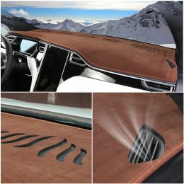 Voor Tesla Model X S Dashboard Cover Mat Lichte Proof Sunshade Mats Flanel Flocking Protective Pad voordashboard Cover Modelx