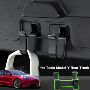 Para Tesla modelo Y gancho trasero para maletero, soporte de almacenamiento para bolsa de equipaje, colgador de paraguas, ganchos ABS, modelo Y 2022, accesorios interiores