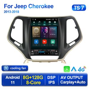 Para Tesla reproductor vertical Android Radio Dvd para coche para Jeep Wrangler Grand Cherokee renegado brújula Patriot 13-18 Multimedia Navi