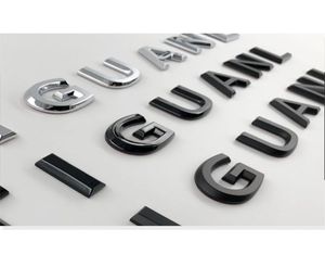 Pour TIGUAN voiture style réaménagement capot central coffre Logo Badge autocollant Chrome mat brillant noir 3D police lettres Emblem9610153