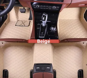 Pour l'Alfa Romeo Giulia 2017-2018 Tapis intérieur en PU avec coutures entourées d'un tapis non toxique respectueux de l'environnement.