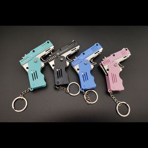 Pour les balles molles jouets âgées de 8 à 55 ans, le mini pistolet à élastique pliable M1 avec porte-clés en alliage plastique peut être utilisé.