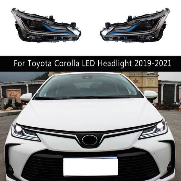 Para Toyota Corolla conjunto de faros LED 19-21 Luz De Carretera lente de proyector Ojo de Ángel luz de circulación diurna accesorios de coche