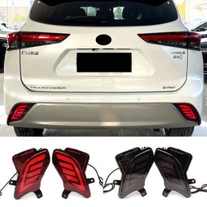 Voor Toyota Highlander 2020 2021 2022 2023 Auto LED Bumper Light Achter Lamp Fog Lamp Remlicht Dynamische Turn Signal Reflector