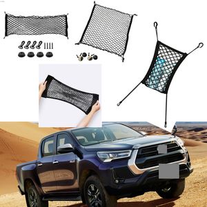 Voor TOYOTA HILUX 2012-2021 Auto Voertuig Zwarte Achterrand Cargo Bagage Organizer Opslag Nylon Effen Verticale Seat Net