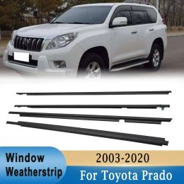 Pour Toyota Prado 2003-2009, 2010-2020 WEATHERSTRIPS Rubber Avant arrière 4 portes Moulage Trime de verre extérieur