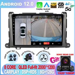 Voor Toyota Sienna 2009 2010 2011 2012 2013 2014 Android Car GPS Player Stereo Radio 2 DIN 8 Core Touch IPS-knop-3