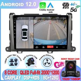 Pour Toyota Sienna 2009-2014 Android Car Gps Player Stereo Radio 2 Din 8 CORE Touch IPS Button