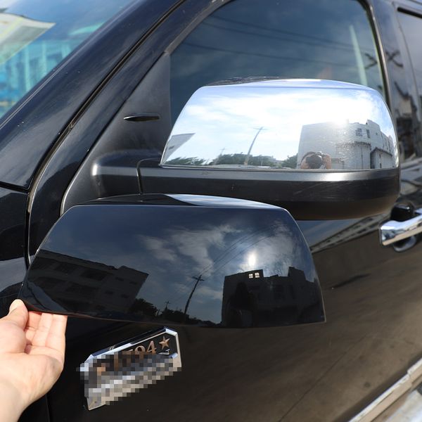 Pour Toyota Tundra Crew Max 2008-2021 Sequoia ABS Black Car View Miroir latérale Décorer Trim Sticker Extérieur Accessoire