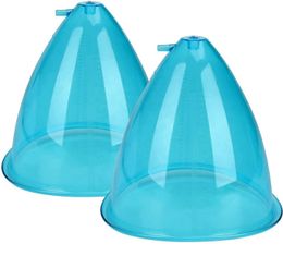 Pour la thérapie par le vide minceur machine180ml XXL Taille 21cm extra large Taille Plastique Big Fesses Ascenseur Bleu Transparent Tasses