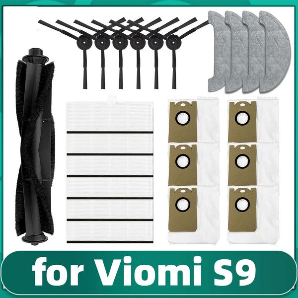 Pour Viomi S9, pinceau principal Brosse HEPA Filtre Sac à poussière MOP TISSONS RAGNE PARTIE DE CONSEIL Robot Aspirateur Accessoire Kit 240327