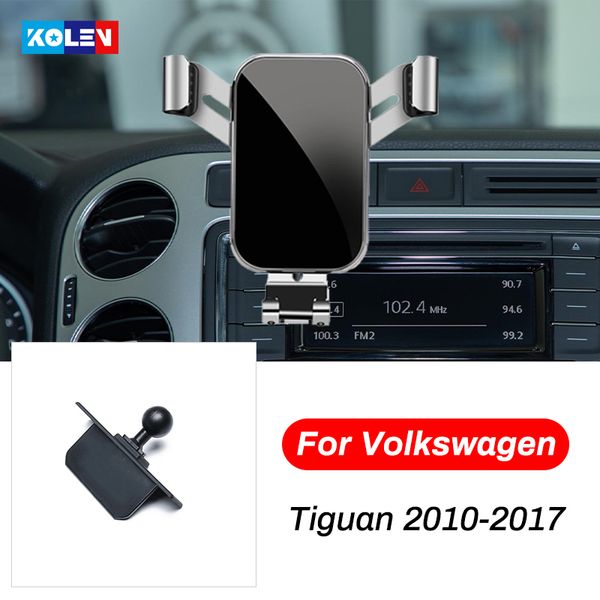 Para Volkswagen Tiguan 2010-2017, soporte para teléfono móvil para coche, teléfono inteligente, GPS para coche, soporte de salida de ventilación, soporte de navegación tipo Snap