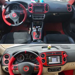 Pour Volkswagen Tiguan 2010-2017 autocollants de voiture auto-adhésifs 3D 5D en Fiber de carbone vinyle autocollants et décalcomanies de voiture accessoires de style de voiture