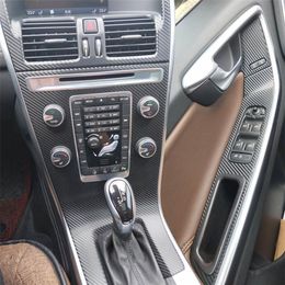 Voor Volvo XC60 2009-2018 Interieur Centrale Bedieningspaneel Deurklink 5D Koolstofvezel Stickers Decals Auto styling Accessorie248p