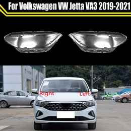 Abat-jour Transparent pour phare de voiture VW Jetta VA3 2019 2020 2021, couvercle de coque de phare, capuchons de lumière en verre