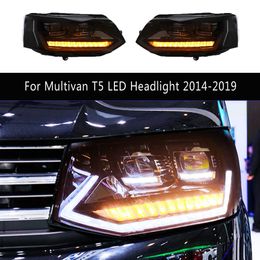 Pour VW Multivan T5 phare LED 14-19 feux de route Angle oeil projecteur lentille lampe frontale accessoires de voiture feux de jour